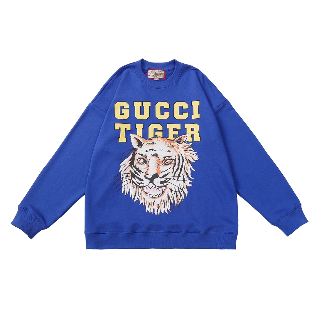 Gucci cotton sweatshirt hotsell with tigers